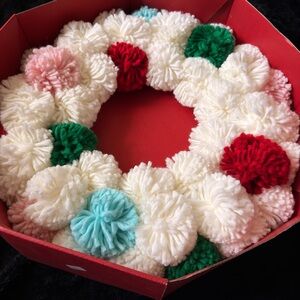 Festive Pom Pom Wreath